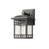 Classic 1-Light Black Hardwired Outdoor Wall Lantern Light Sconce 1-Pack by JAZAVA