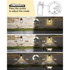 1-Light Black Dusk to Dawn Motion Sensing Not Solar Outdoor Wall Lantern Light Sconce by JAZAVA -JAZAVA Sales Store black 2 pack jazava outdoor sconces hd4fw25b se 2pk 1f 1000