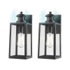 1-Light Black Dusk to Dawn Motion Sensing Not Solar Outdoor Wall Lantern Light Sconce by JAZAVA