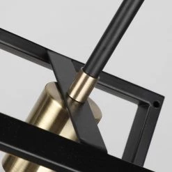 1-Light Black Industrial Pendandt Light by JAZAVA -JAZAVA Sales Store black and antique brass plating jazava chandeliers hd11002 1pdm 1f 1000