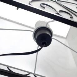 63 in. 1-Light Black Etagere Organizer Wood Accented Storage Shelf and Wine Rack Floor Lamp with Linen Shade by Elegant Designs -JAZAVA Sales Store black elegant designs floor lamps lf1021 blk 1d 1000