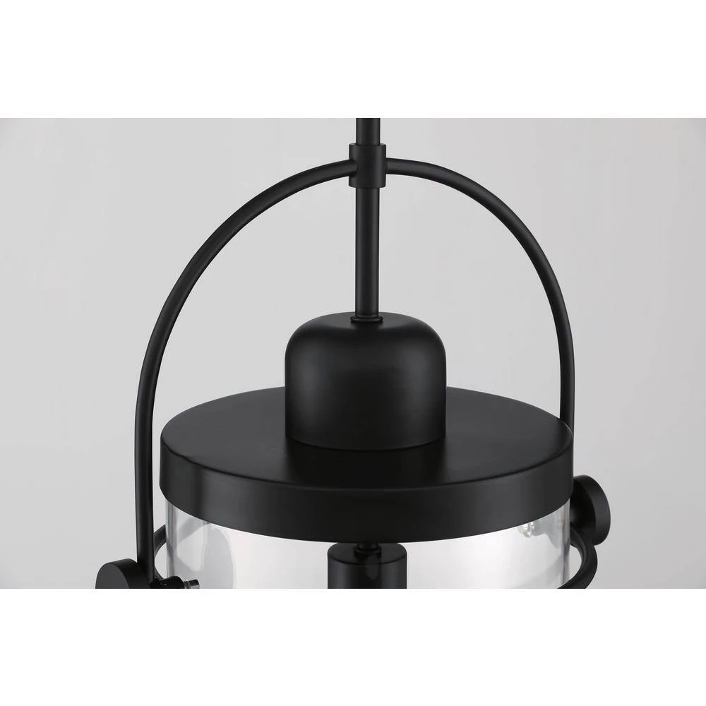 Lowell 1-Light Black Glass Dome Pendant Light with Clear Glass Shade by GLUCKSTEINELEMENTS 2 Lowell 1-Light Black Glass Dome Pendant Light with Clear Glass Shade by GLUCKSTEINELEMENTS - Image 2