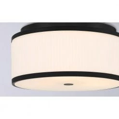 Ashbury 15 in. 3-Light Black Round Flush Mount by GLUCKSTEINELEMENTS -JAZAVA Sales Store black glucksteinelements flush mount lights 38677 hbcb 4f 1000