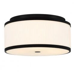 Ashbury 15 in. 3-Light Black Round Flush Mount by GLUCKSTEINELEMENTS