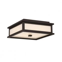 Balmoral 1-Light Black LED Outdoor Flush Mount by GLUCKSTEINELEMENTS