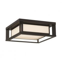Paxton 1-Light Black Integrated LED Outdoor Flush Mount with White Panel Glass Shade by GLUCKSTEINELEMENTS -JAZAVA Sales Store black glucksteinelements outdoor flush mount lights 39653 hbcled 4f 1000