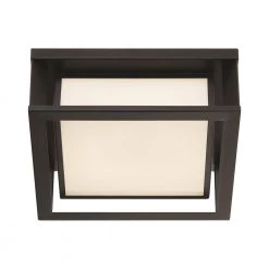 Paxton 1-Light Black Integrated LED Outdoor Flush Mount with White Panel Glass Shade by GLUCKSTEINELEMENTS -JAZAVA Sales Store black glucksteinelements outdoor flush mount lights 39653 hbcled fa 1000