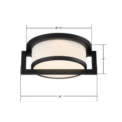 Landon 1-Light Black LED Outdoor Flush Mount Light by GLUCKSTEINELEMENTS 9 Landon 1-Light Black LED Outdoor Flush Mount Light by GLUCKSTEINELEMENTS -JAZAVA Sales Store black glucksteinelements outdoor flush mount lights 39658 hbcled 44 1000