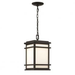 Balmoral 1-Light Black Integrated LED Outdoor Pendant by GLUCKSTEINELEMENTS