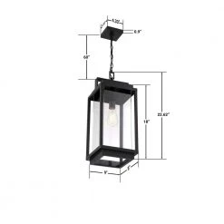 Rockwell 1-Light Black Outdoor Pendant by GLUCKSTEINELEMENTS -JAZAVA Sales Store black glucksteinelements outdoor pendant lights 39647 hbc c3 1000