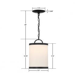 Massey 1-Light Black Metal LED Outdoor Pendant by GLUCKSTEINELEMENTS -JAZAVA Sales Store black glucksteinelements outdoor pendant lights 39665 hbcled 4f 1000