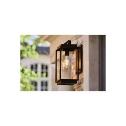 Rockwell 1-Light Black Outdoor Transitional Wall Sconce by GLUCKSTEINELEMENTS -JAZAVA Sales Store black glucksteinelements outdoor sconces 39455 hbc 4f 1000