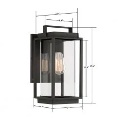 Rockwell 1-Light Black Outdoor Transitional Wall Sconce by GLUCKSTEINELEMENTS -JAZAVA Sales Store black glucksteinelements outdoor sconces 39455 hbc c3 1000