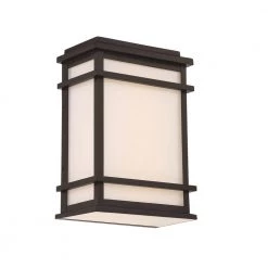 Balmoral 1-Light Black Metal Integrated LED Outdoor Wall Sconce with White Panel Glass Shade by GLUCKSTEINELEMENTS -JAZAVA Sales Store black glucksteinelements outdoor sconces 39641 hbcled c3 1000
