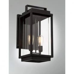 Rockwell 2-Lights Black Outdoor Transitional Wall Sconce by GLUCKSTEINELEMENTS -JAZAVA Sales Store black glucksteinelements outdoor sconces 39646 hbc c3 1000
