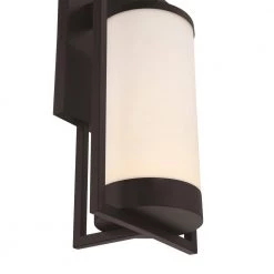 Landon 1-Light Black LED Outdoor Wall Sconce with Frosted Glass Shade by GLUCKSTEINELEMENTS -JAZAVA Sales Store black glucksteinelements outdoor sconces 39655 hbcled 44 1000
