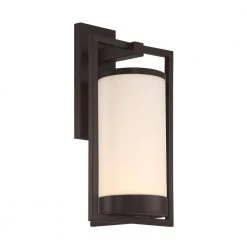 Landon 1-Light Black LED Outdoor Wall Sconce with Frosted Glass Shade by GLUCKSTEINELEMENTS -JAZAVA Sales Store black glucksteinelements outdoor sconces 39655 hbcled c3 1000