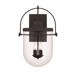 Lowell 4-Lights Black Outdoor Industrial Wall Sconce by GLUCKSTEINELEMENTS