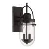 Lowell 2-Lights Black Outdoor Industrial Wall Sconce by GLUCKSTEINELEMENTS