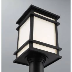 Balmoral Black Integrated LED Outdoor Post with White Panel Glass Shade by GLUCKSTEINELEMENTS 12 Balmoral Black Integrated LED Outdoor Post with White Panel Glass Shade by GLUCKSTEINELEMENTS -JAZAVA Sales Store black glucksteinelements post light sets 39642 hbcled 1f 1000