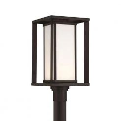 Paxton Black Integrated LED Outdoor Post with White Panel Glass Shade by GLUCKSTEINELEMENTS 10 Paxton Black Integrated LED Outdoor Post with White Panel Glass Shade by GLUCKSTEINELEMENTS -JAZAVA Sales Store black glucksteinelements post light sets 39652 hbcled 1f 1000