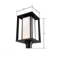 Paxton Black Integrated LED Outdoor Post with White Panel Glass Shade by GLUCKSTEINELEMENTS 13 Paxton Black Integrated LED Outdoor Post with White Panel Glass Shade by GLUCKSTEINELEMENTS -JAZAVA Sales Store black glucksteinelements post light sets 39652 hbcled 76 1000