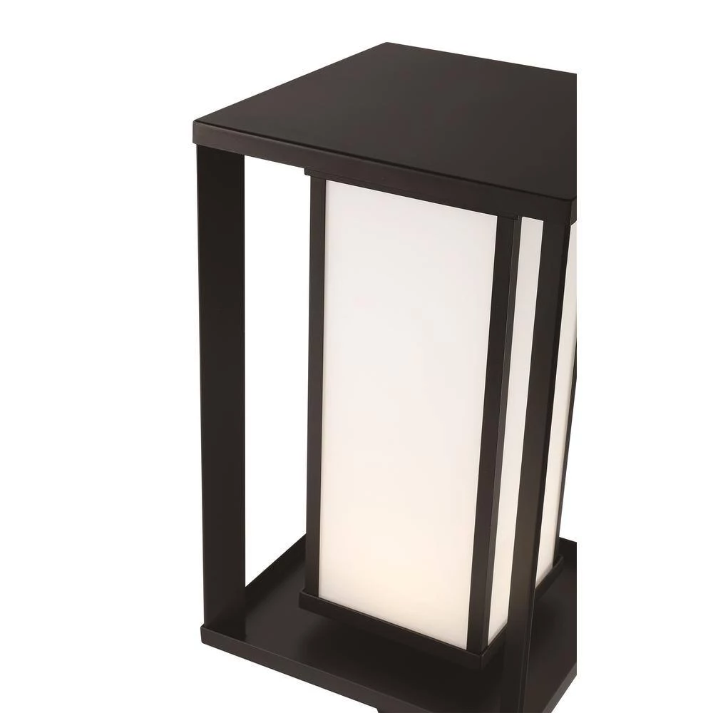 Paxton Black Integrated LED Outdoor Post with White Panel Glass Shade by GLUCKSTEINELEMENTS 6 Paxton Black Integrated LED Outdoor Post with White Panel Glass Shade by GLUCKSTEINELEMENTS - Image 6