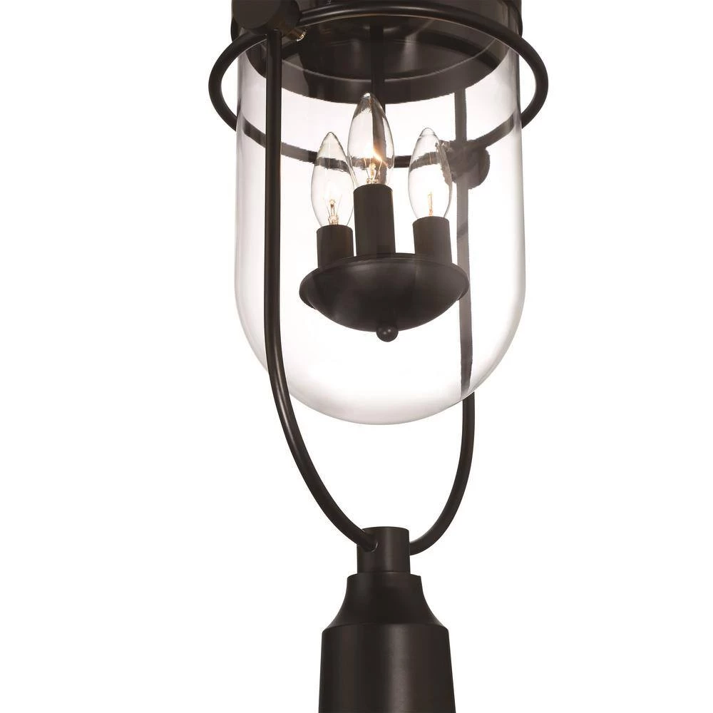 Lowell 3-Light Black Outdoor Post Mount by GLUCKSTEINELEMENTS 6 Lowell 3-Light Black Outdoor Post Mount by GLUCKSTEINELEMENTS - Image 6
