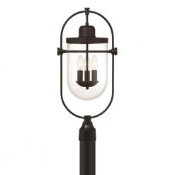 Lowell 3-Light Black Outdoor Post Mount by GLUCKSTEINELEMENTS