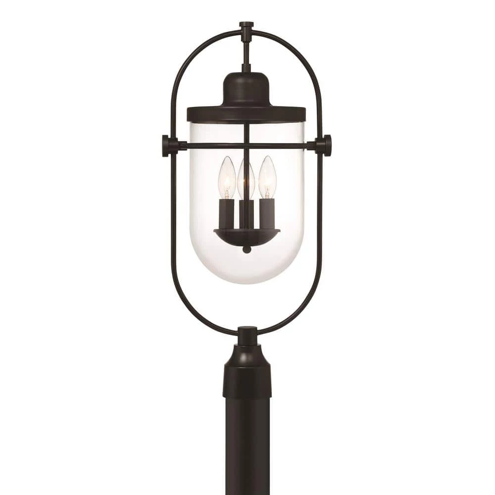 Lowell 3-Light Black Outdoor Post Mount by GLUCKSTEINELEMENTS 1 Lowell 3-Light Black Outdoor Post Mount by GLUCKSTEINELEMENTS