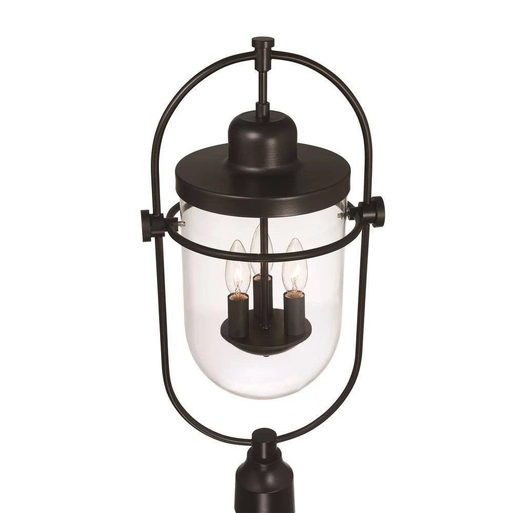 Lowell 3-Light Black Outdoor Post Mount by GLUCKSTEINELEMENTS 8 Lowell 3-Light Black Outdoor Post Mount by GLUCKSTEINELEMENTS - Image 8