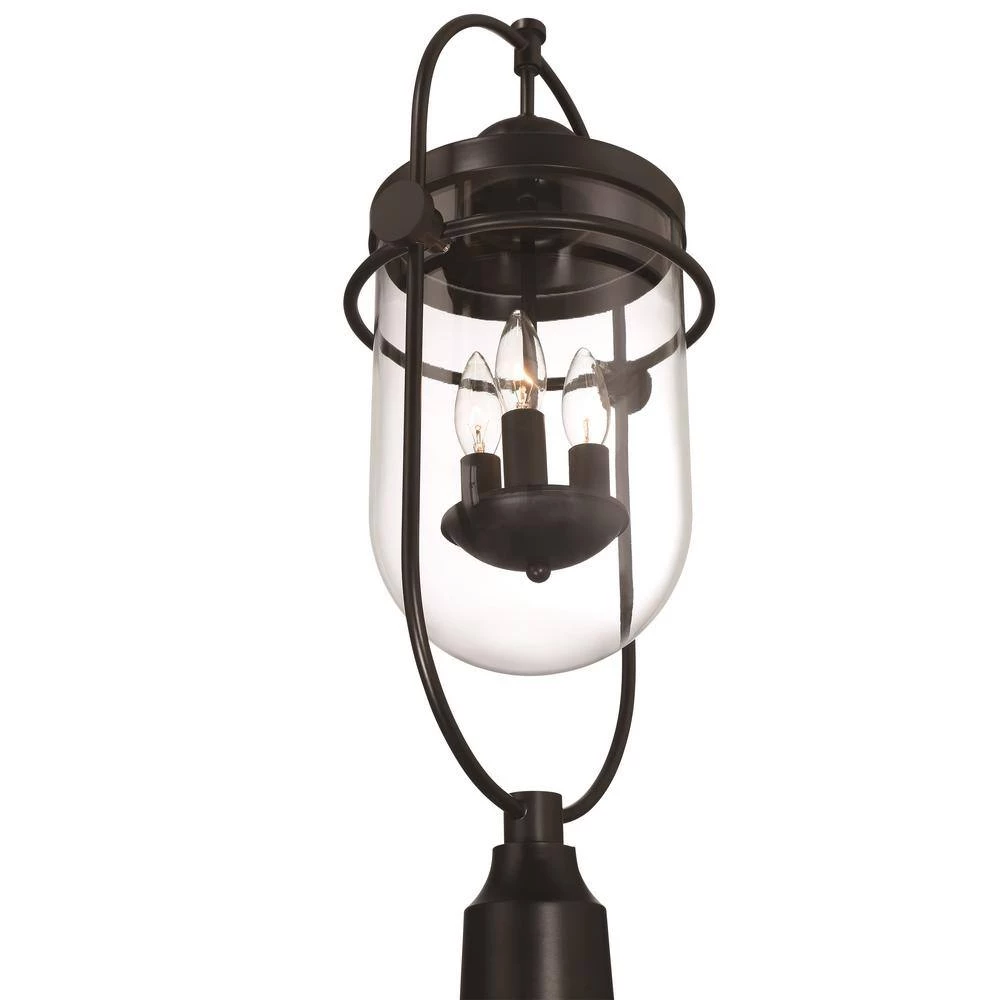 Lowell 3-Light Black Outdoor Post Mount by GLUCKSTEINELEMENTS 7 Lowell 3-Light Black Outdoor Post Mount by GLUCKSTEINELEMENTS - Image 7