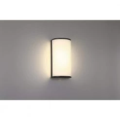 Massey 1-Light Black Metal Integrated LED Outdoor Wall Sconce by GLUCKSTEINELEMENTS -JAZAVA Sales Store black glucksteinelements vanity lighting 39664 hbcled 4f 1000