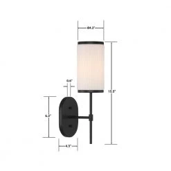 Ashbury 1-Light Black Wall Sconce by GLUCKSTEINELEMENTS -JAZAVA Sales Store black glucksteinelements wall sconces 38679 hbcb 1f 1000