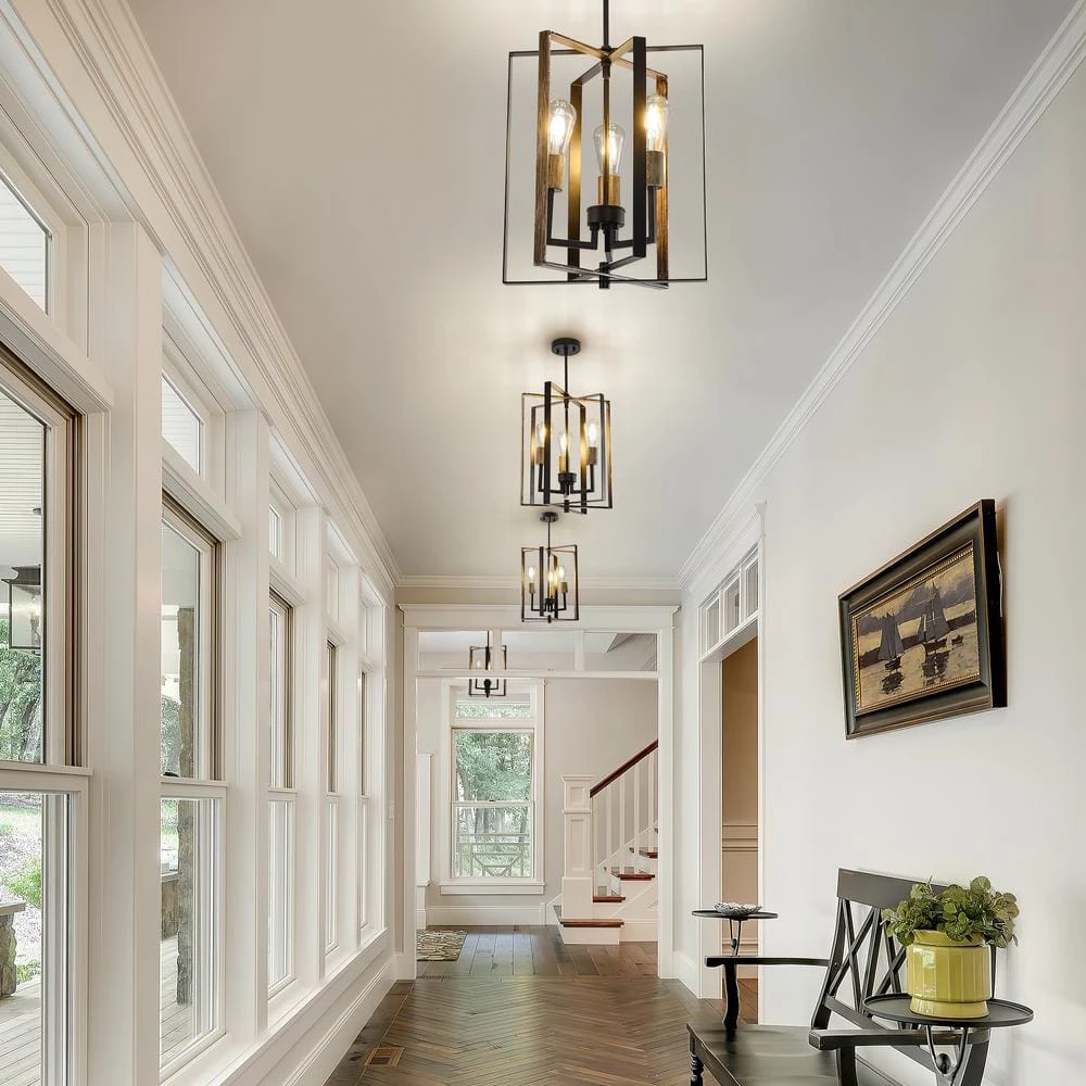 Modern 3-Light Standard Black Brown Pendant Light by JAZAVA 2 Modern 3-Light Standard Black Brown Pendant Light by JAZAVA - Image 2