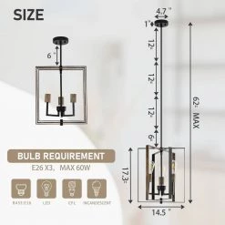 Modern 3-Light Standard Black Brown Pendant Light by JAZAVA 13 Modern 3-Light Standard Black Brown Pendant Light by JAZAVA -JAZAVA Sales Store black jazava chandeliers 2057 bk 4f 1000