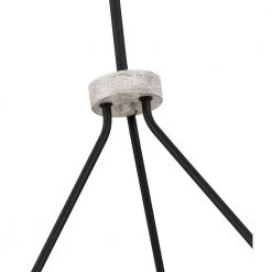 6-Light Black Chandelier Pendant Light with Clear Seeded Glass Shades by JAZAVA -JAZAVA Sales Store black jazava chandeliers hd10520dm 1f 1000