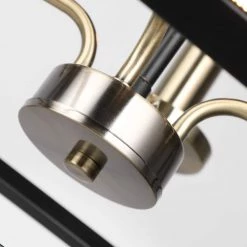 4-Light Black Modern Caged Pendant -Light by JAZAVA 8 4-Light Black Modern Caged Pendant -Light by JAZAVA -JAZAVA Sales Store black jazava chandeliers hd11002 4pdm 4f 1000