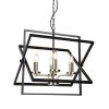 4-Light Black Modern Caged Pendant -Light by JAZAVA