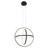 60-Watt Integrated LED Black Ringed Adjustable Pendant Light by JAZAVA