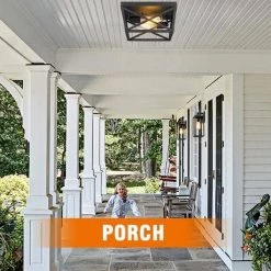 11 in. 2-Light Black Finish Caged Square Ceiling Flush Mount Light by JAZAVA 10 11 in. 2-Light Black Finish Caged Square Ceiling Flush Mount Light by JAZAVA -JAZAVA Sales Store black jazava flush mount lights hd4fd02 f bk 44 1000