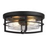 13 in. 2 Light Farmhouse Flush Mount by JAZAVA