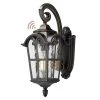 1-Light 17.5 in. Black Finish Shade Dusk to Dawn Hardwired Sensor Outdoor Wall Lantern Light Sconce by JAZAVA