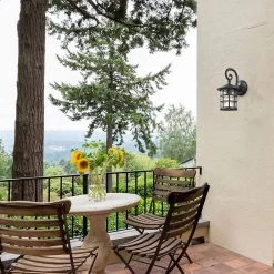 1-Light Black Seeded Glass Hardwired Outdoor Wall Lantern Light Sconce by JAZAVA -JAZAVA Sales Store black jazava outdoor sconces hdxe222b 2pkdm 31 1000