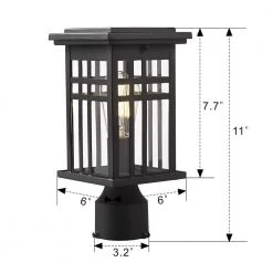 1-Light Black Outdoor Pier Mount Lights Post Lantern by JAZAVA 8 1-Light Black Outdoor Pier Mount Lights Post Lantern by JAZAVA -JAZAVA Sales Store black jazava post light sets hd20068 p bkdm 40 1000