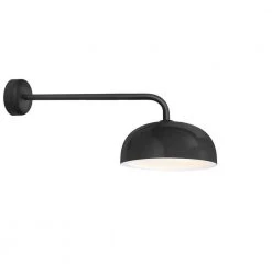 Dome 12.63 in. H 1-Light Black Outdoor Wall Mount Sconce by Troy RLM
