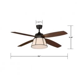 Anders 56 in. Integrated LED Indoor Bronze Ceiling Fan with Remote by GLUCKSTEINELEMENTS -JAZAVA Sales Store bronze glucksteinelements ceiling fans with lights 38706 hbc 4f 1000