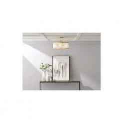 Ashbury 3-Light Brushed Brass Semi Flush Mount by GLUCKSTEINELEMENTS -JAZAVA Sales Store brushed brass glucksteinelements flush mount lights 38677 hbc 31 1000