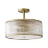 Ashbury 3-Light Brushed Brass Semi Flush Mount by GLUCKSTEINELEMENTS