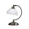 11 in. Brushed Nickel Mini Modern Bankers Desk Lamp with Touch Dimmer Control Base by Elegant Designs